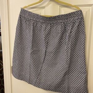 Cotton washable elastic waist no pockets skirt ; fully lined